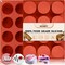 Round Silicone Molds 2 PCS, 12-Cavity 2.1" Cylinder Chocolate Covered Cookie Mold, Food Grade Non-Stick Baking Moulds Compatible Oreos Candy Handmade Soap Pudding Jello Mini Cake Jelly Brownie